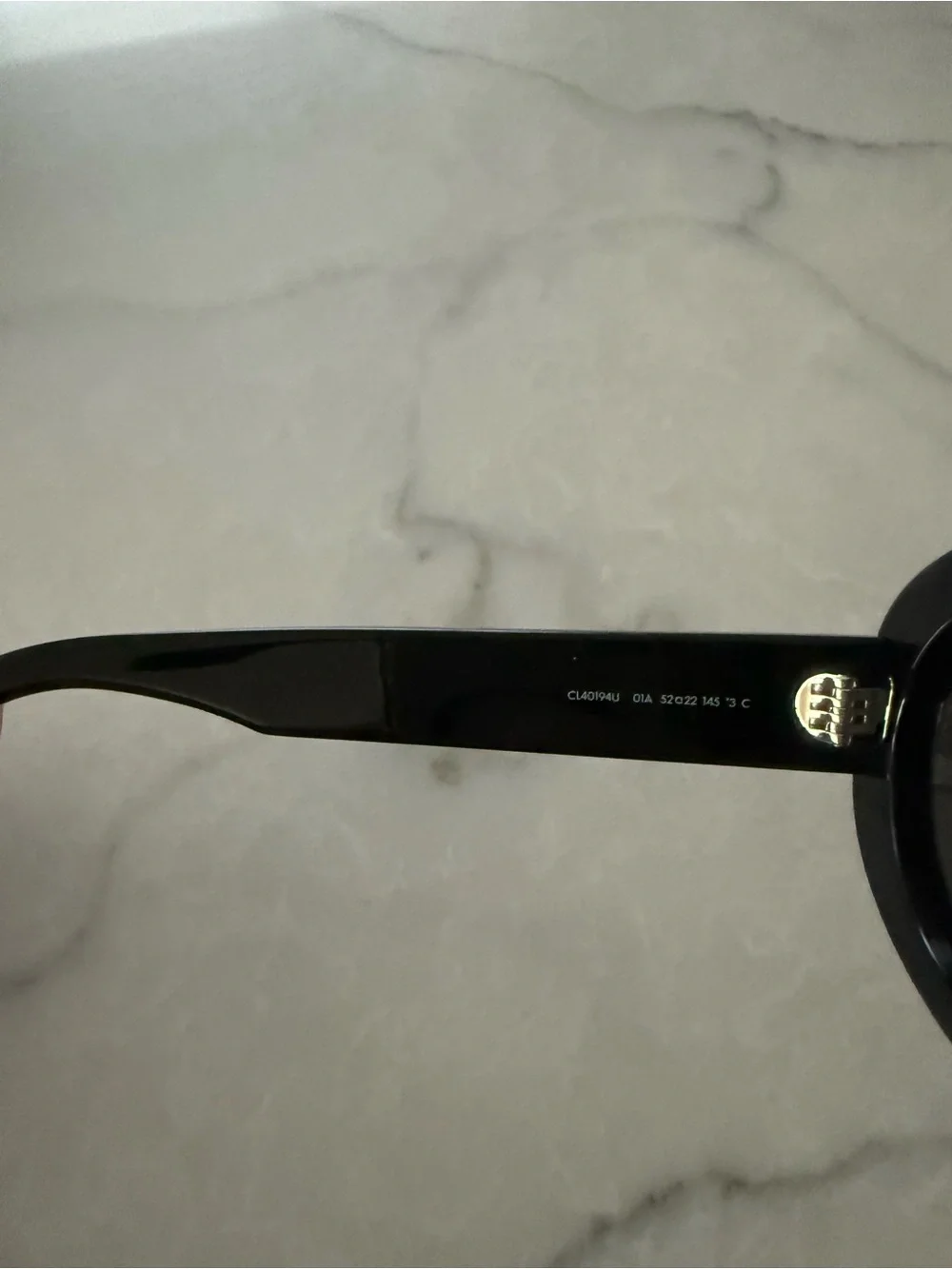 Celine Triomphe Oval Sunglasses Black. CL40194U, 01A, with Packaging